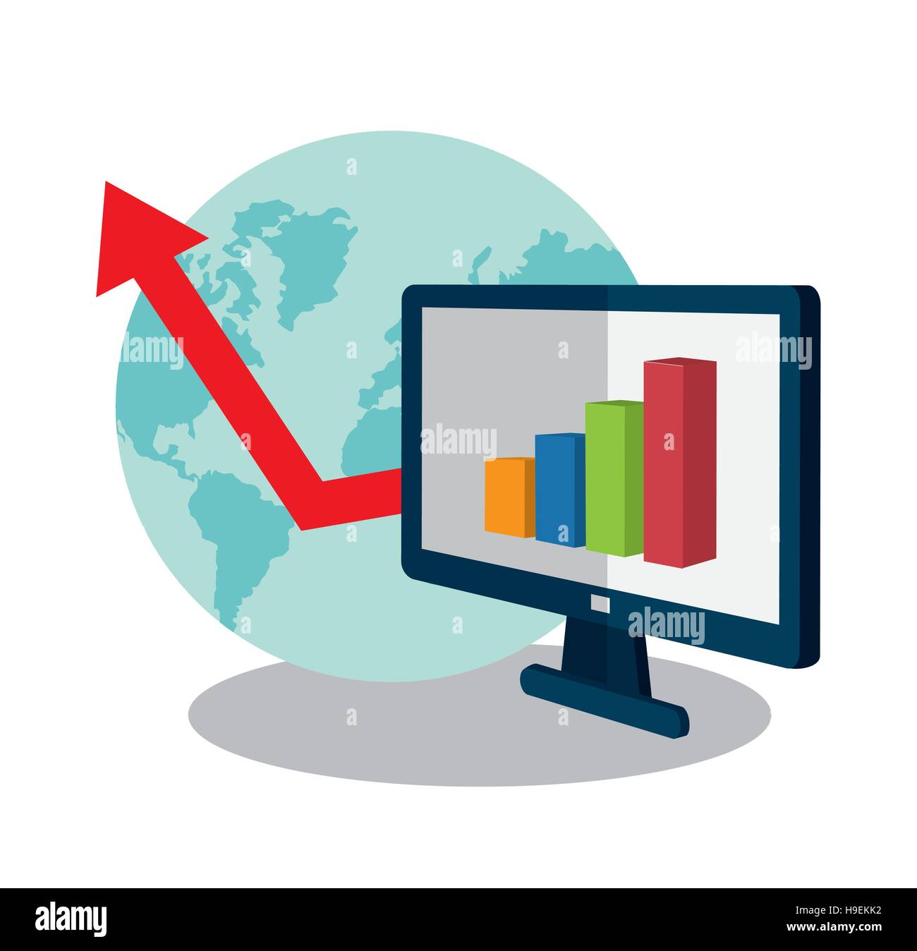 Computerdesign Profit und Geld Stock Vektor
