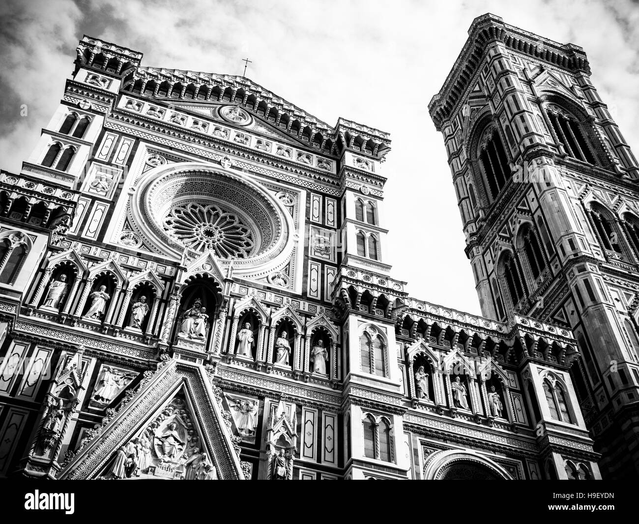 Reich verzierte Kirchturm in Florenz, Toskana, Italien Stockfoto
