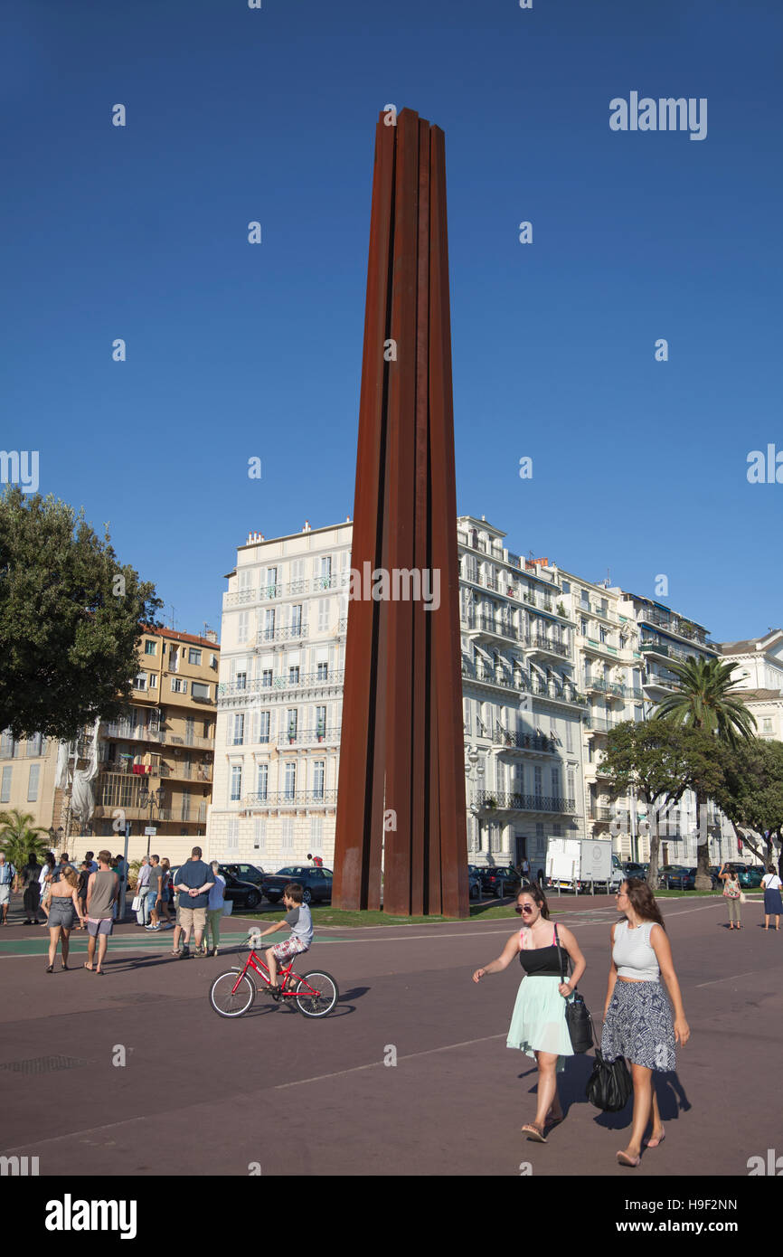 Die Promenade des Anglais in Nizza Stockfoto