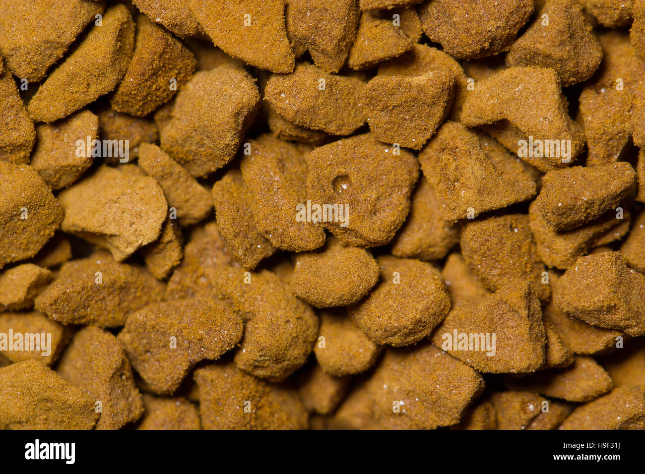 Gemahlenen Kaffee in der super-Makro-Skala Stockfoto