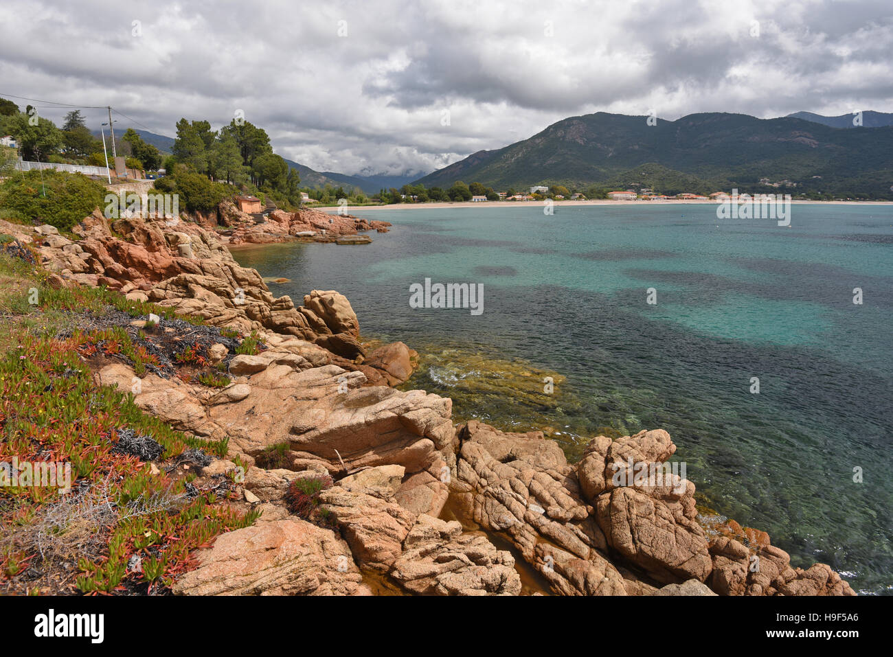 Bucht Korsika Sagone Stockfoto