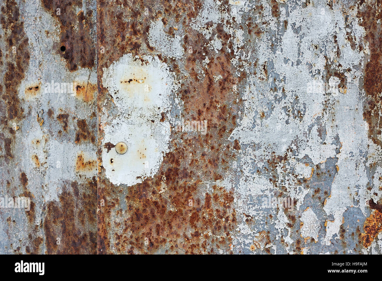 Hintergrundbild von einem Stück rostigen Eisen. Stockfoto