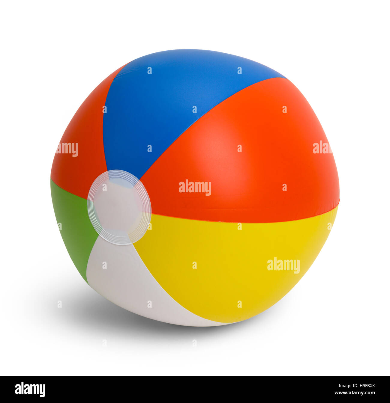 Bunte beach ball auf weißem Hintergrund. Stockfoto