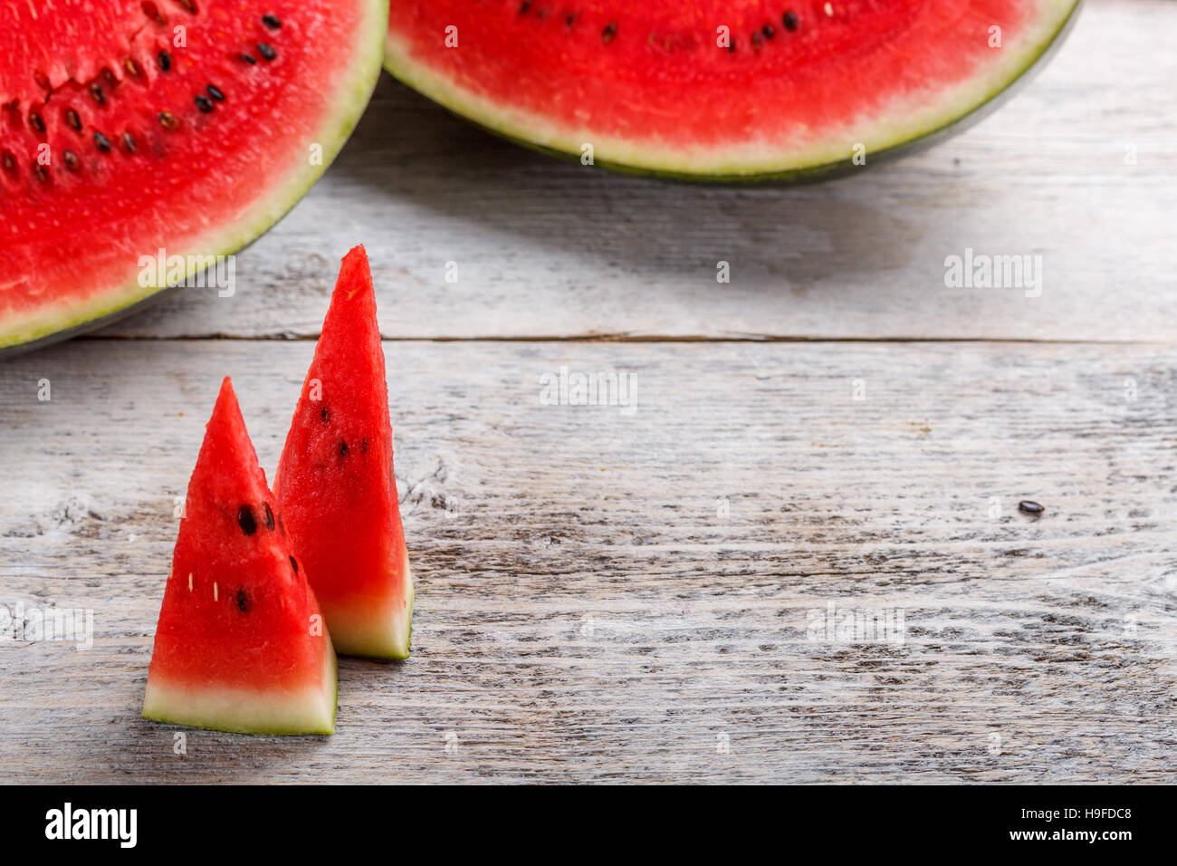 Süße Wassermelone Scheiben Stockfoto