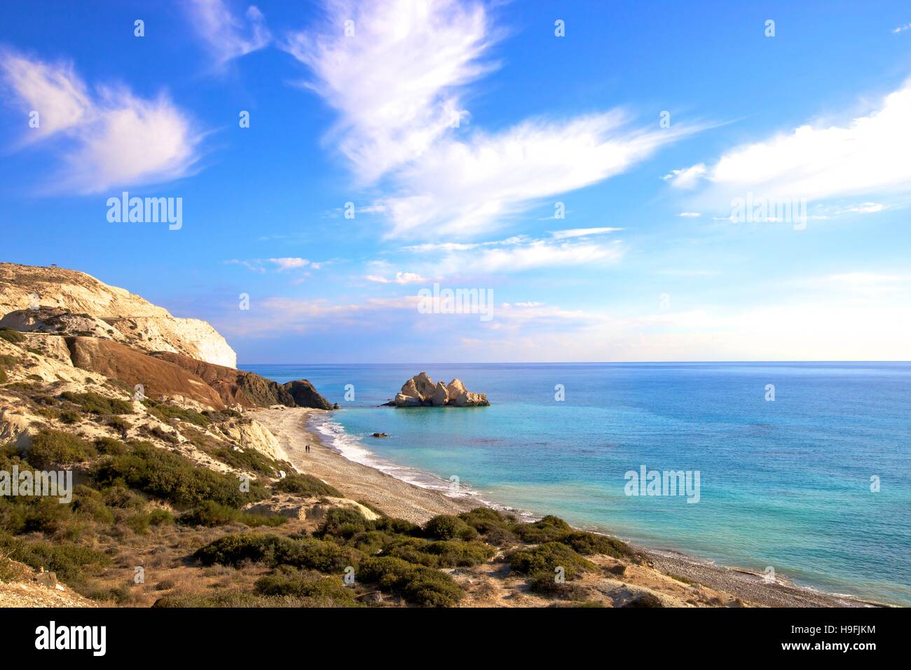 Saracen Rock, Paphos, Zypern, östlichen Mittelmeer Stockfoto