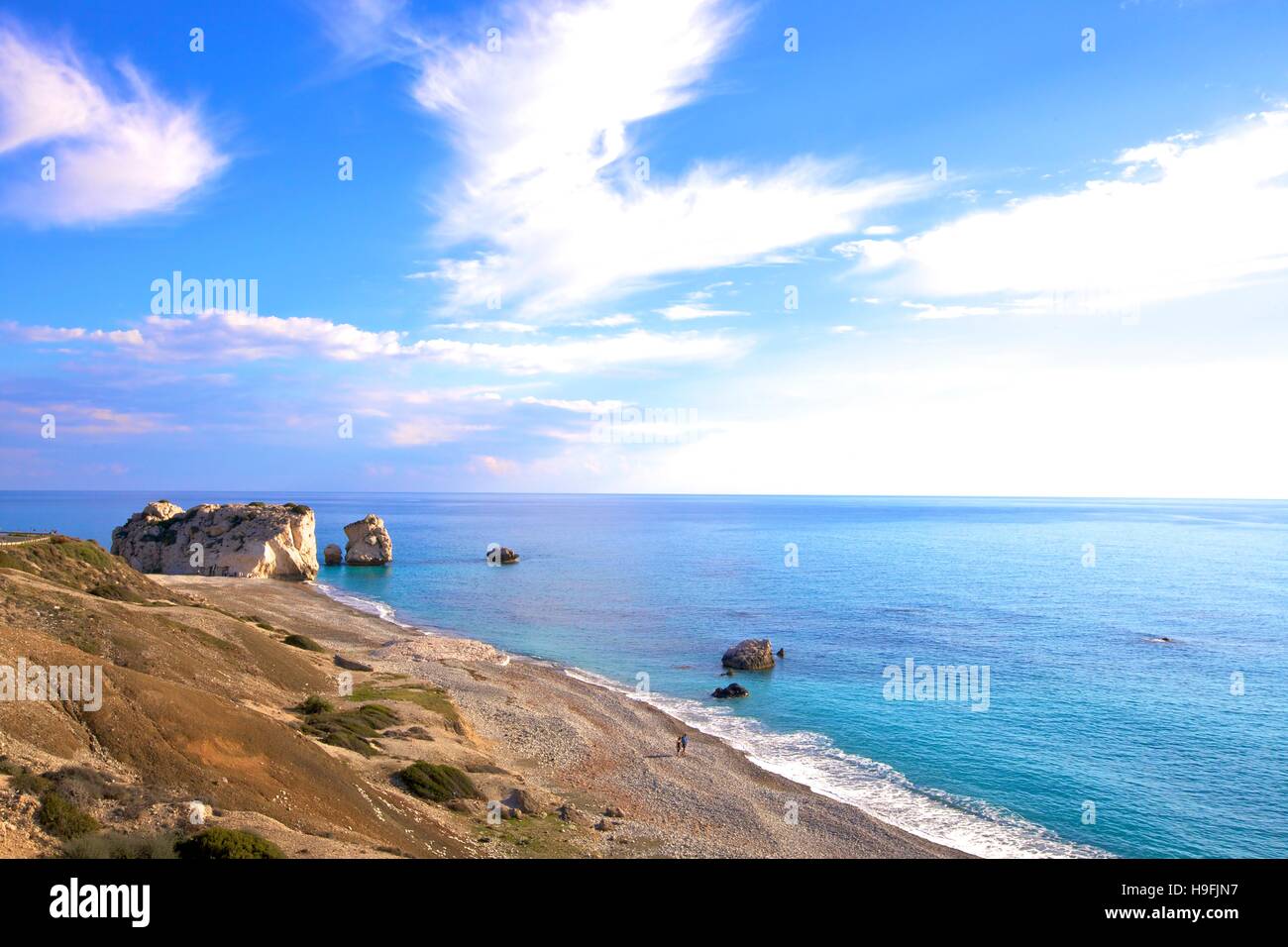 Aphrodite Felsen, Paphos, Zypern, östlichen Mittelmeer Stockfoto