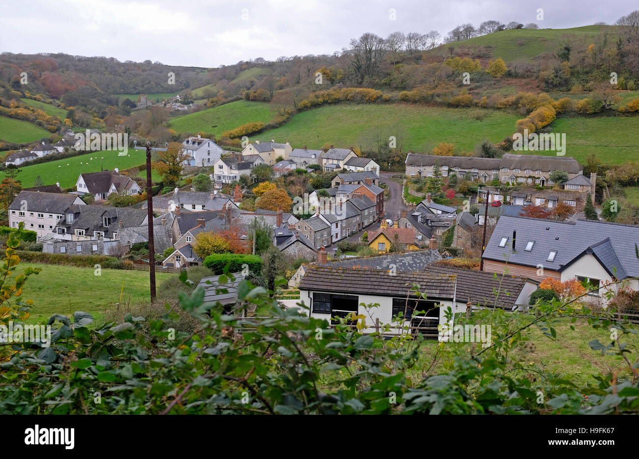 Abgelegenen Dorf Branscombe in East Devon West Country UK Stockfoto