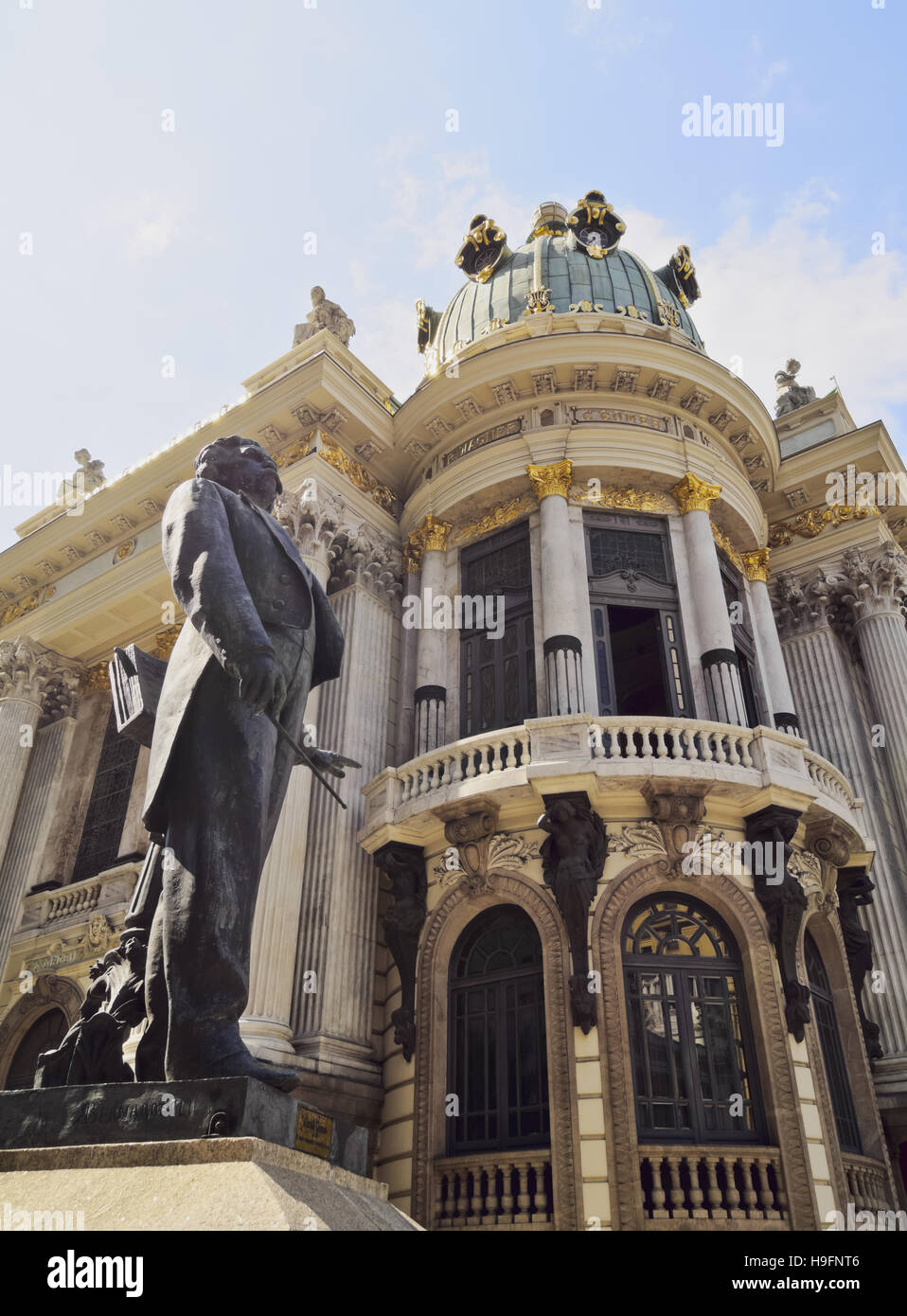 Brasilien, Stadt von Rio De Janeiro, Blick auf das Theatro Municipal. Stockfoto