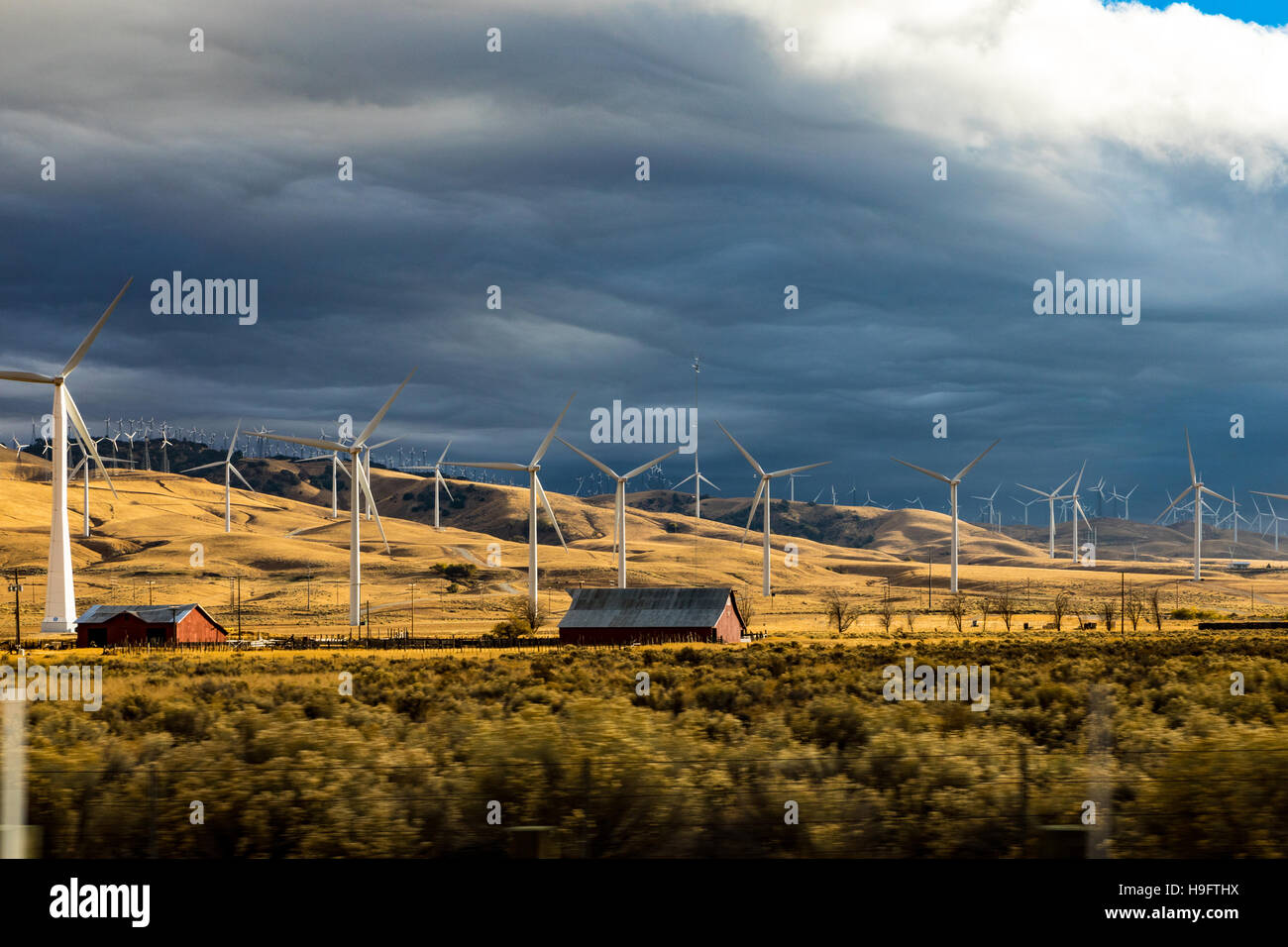 Wind-Generatoren in Tehachapi Kalifornien USA Stockfoto