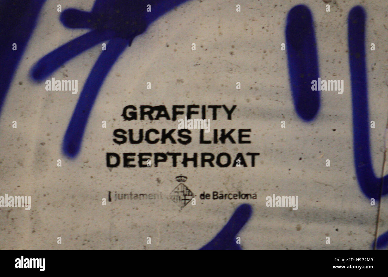 Graffity saugt wie deepthroad Stockfoto