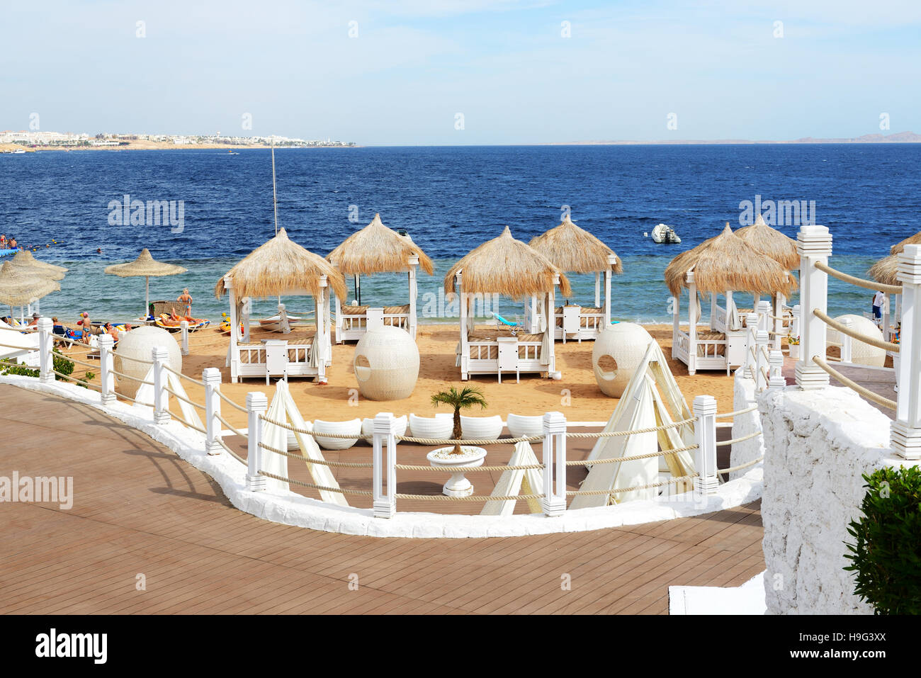 Strand des Luxushotels, Sharm el Sheikh, Ägypten Stockfoto