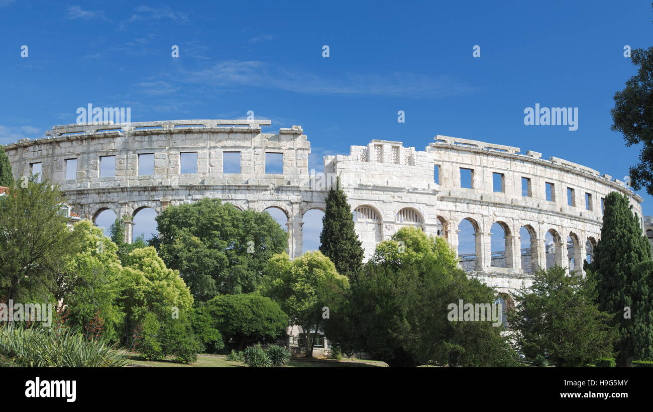 Arena in Pula in Kroatien antike römische Architektur Stockfoto