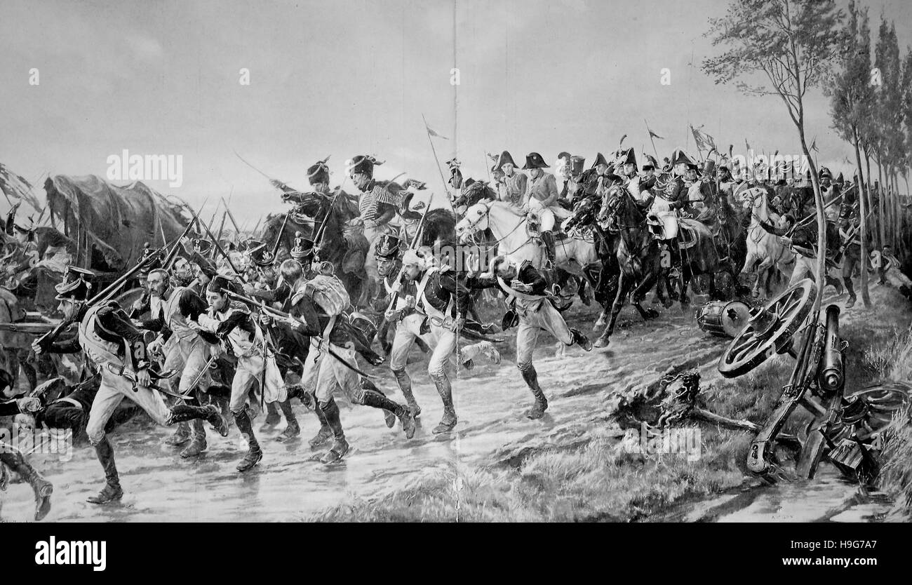 Nach der Schlacht bei Waterloo kämpften auf Sonntag, 18. Juni 1815 Stockfoto