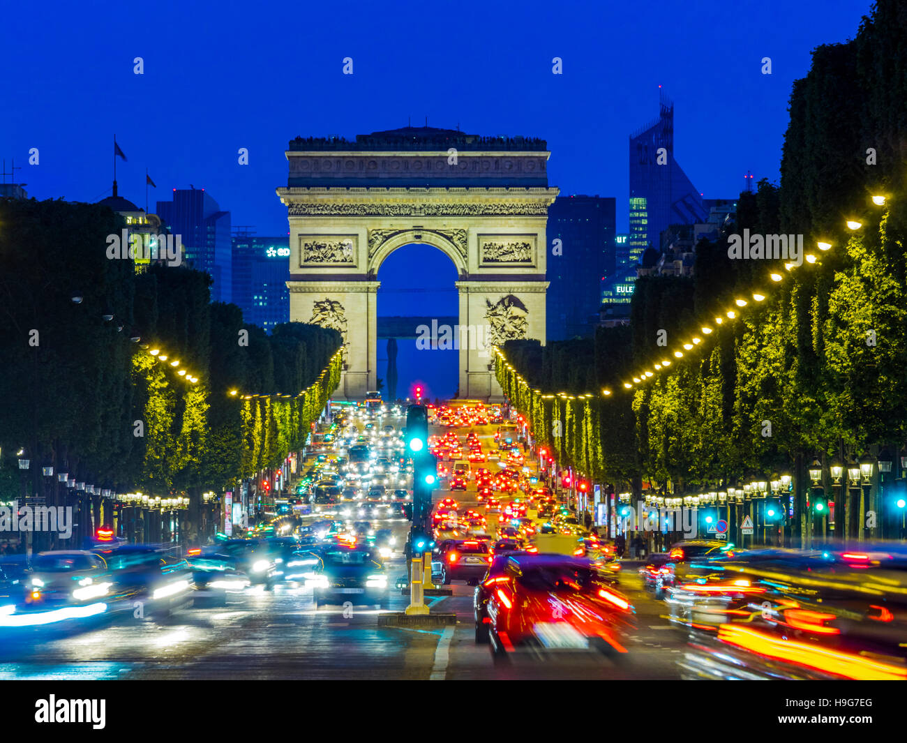 Champs-Élysées in Paris, Frankreich Stockfoto