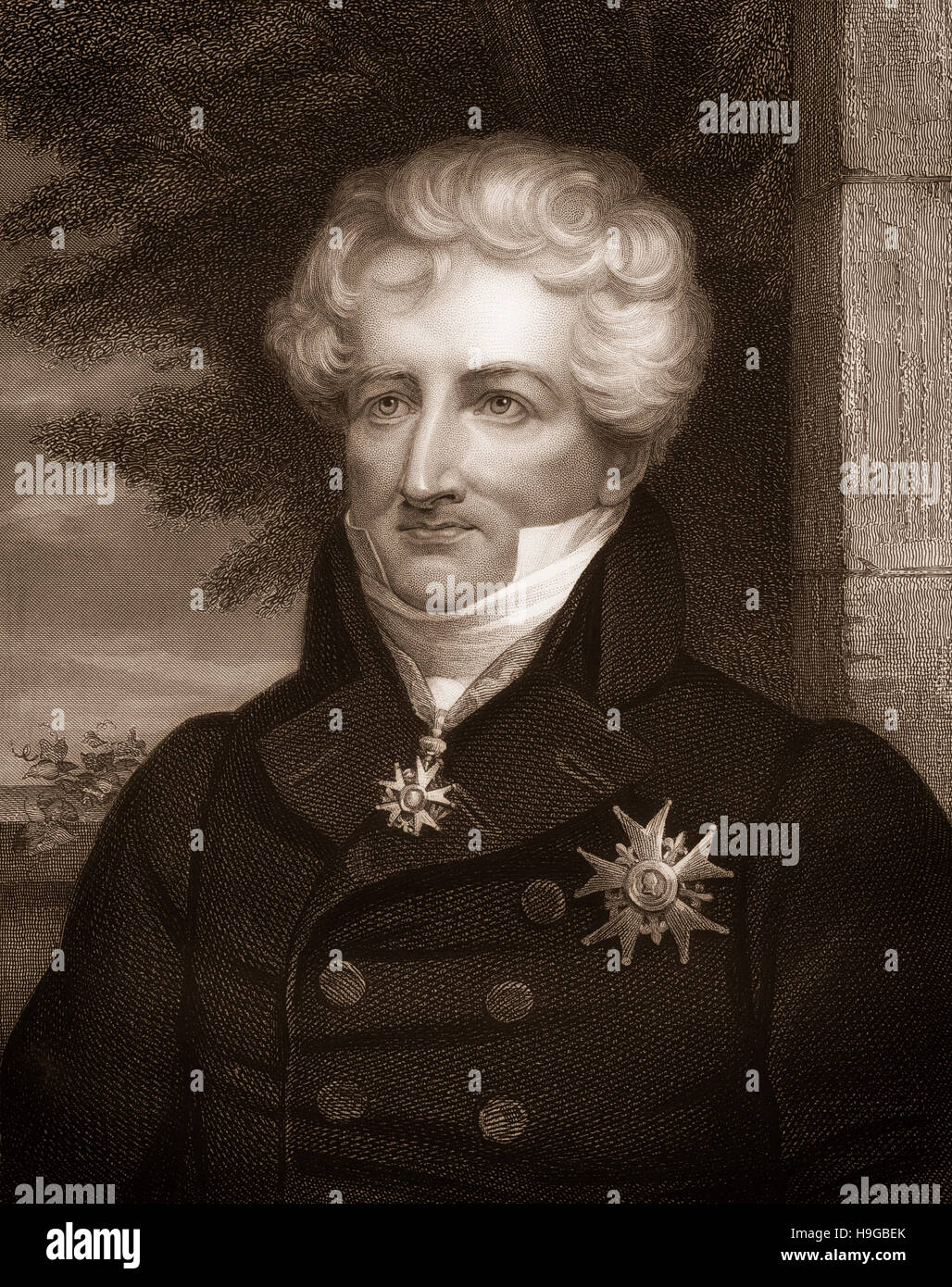 Stahlstich, ca. 1860, Georges Cuvier oder Jean Léopold Nicolas Frédéric Cuvier, 1769-1832, ein französischer Naturforscher und Zoologe Stockfoto