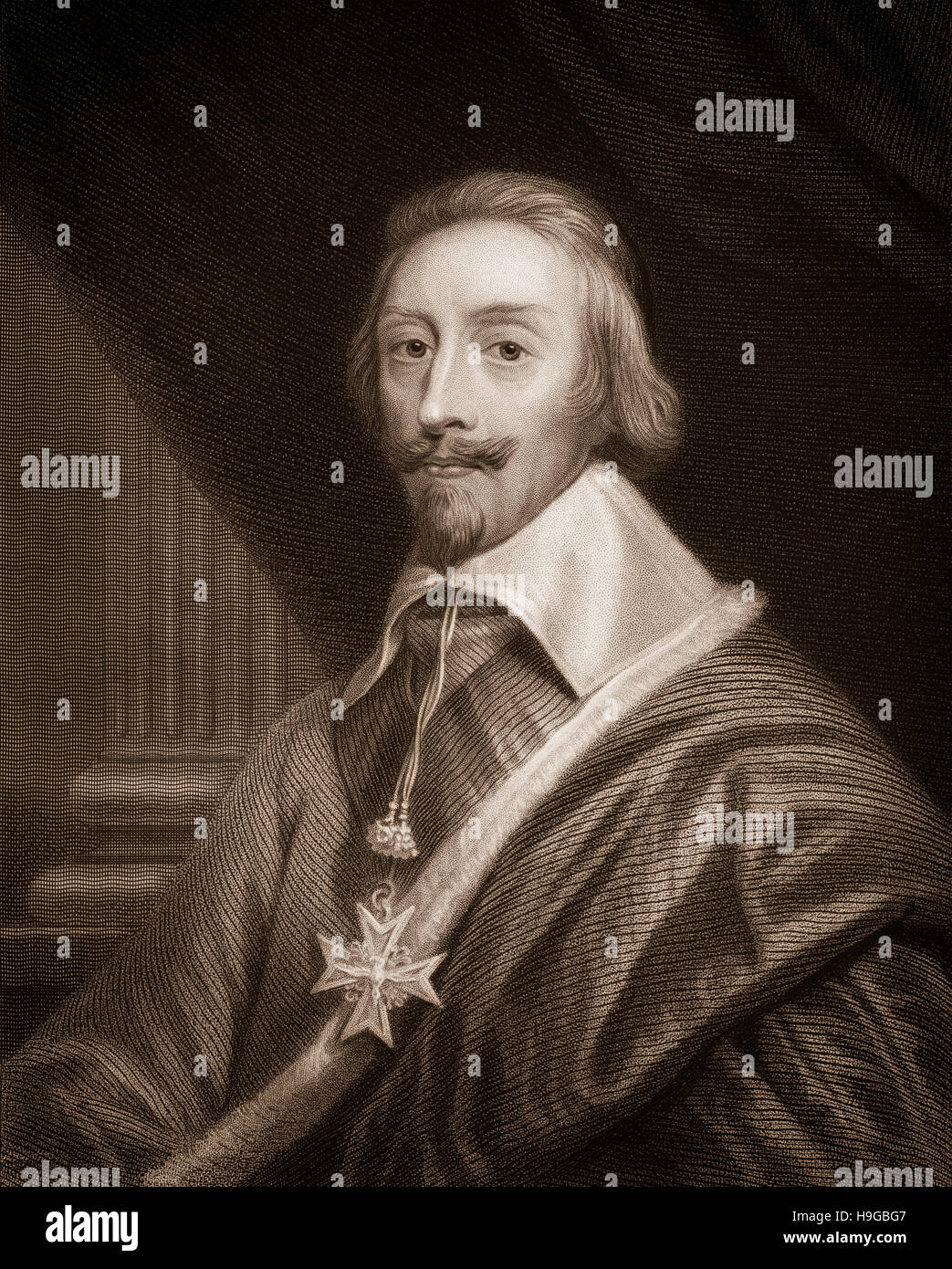 Armand Jean du Plessis, Kardinal-Duc de Richelieu et de Fronsac, 1585-1642, ein französischer Geistlicher, edel und Staatsmann, Armand-Jean du Plessis, Premier Stockfoto
