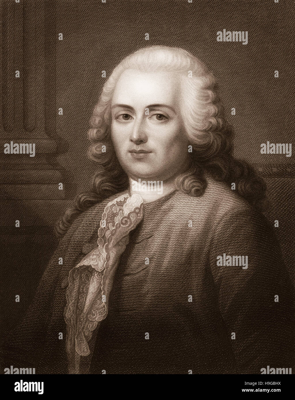 Porträt von Anne Robert Jacques Turgot, Baron de Laune, 1727-1781, ein französischer Ökonom und Staatsmann Stockfoto