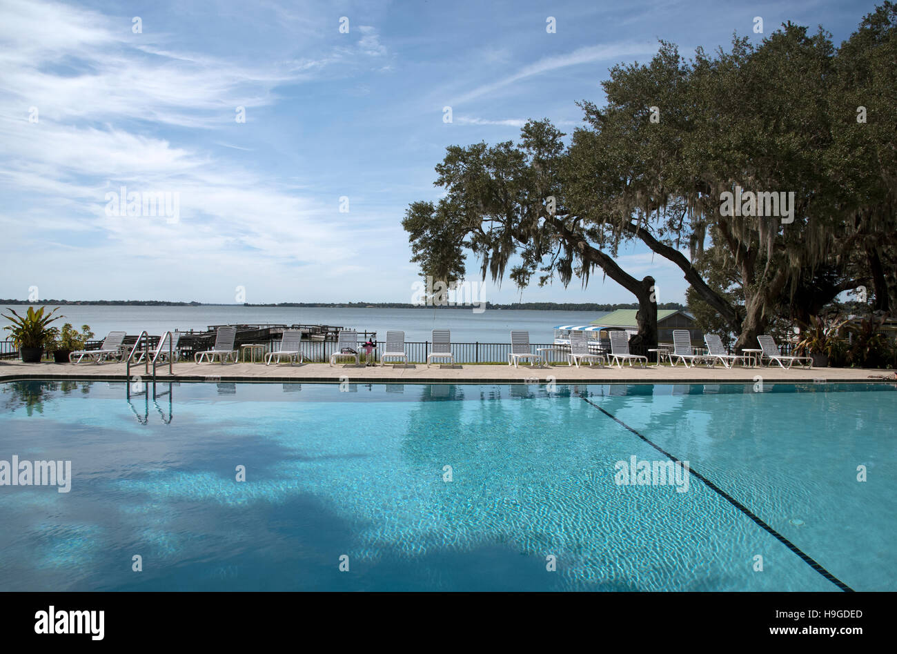 See-Dora Florida USA - ein Süßwasser-Pool am See Stockfoto