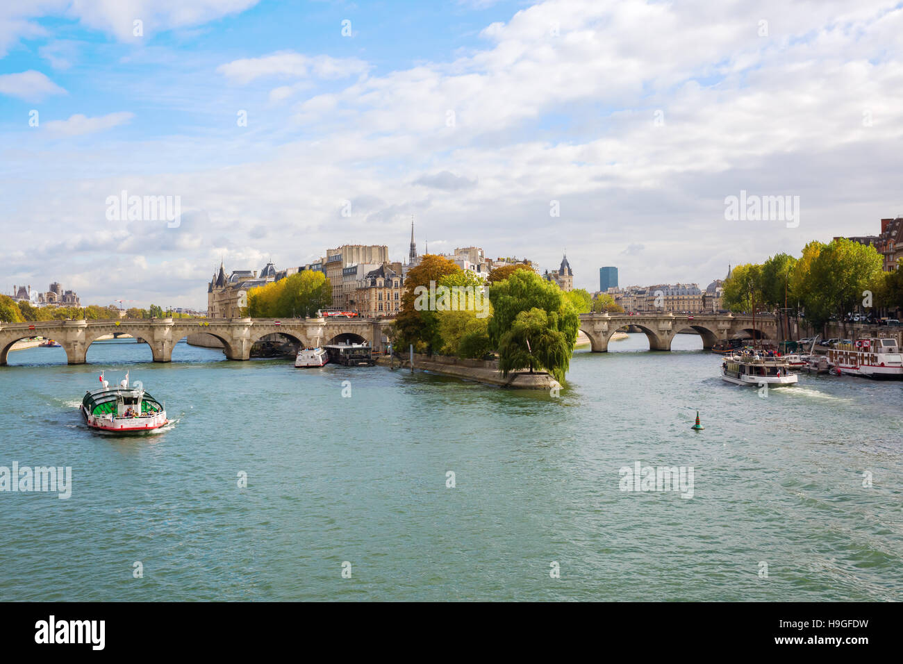 Île De La Cité in Paris, Frankreich Stockfoto