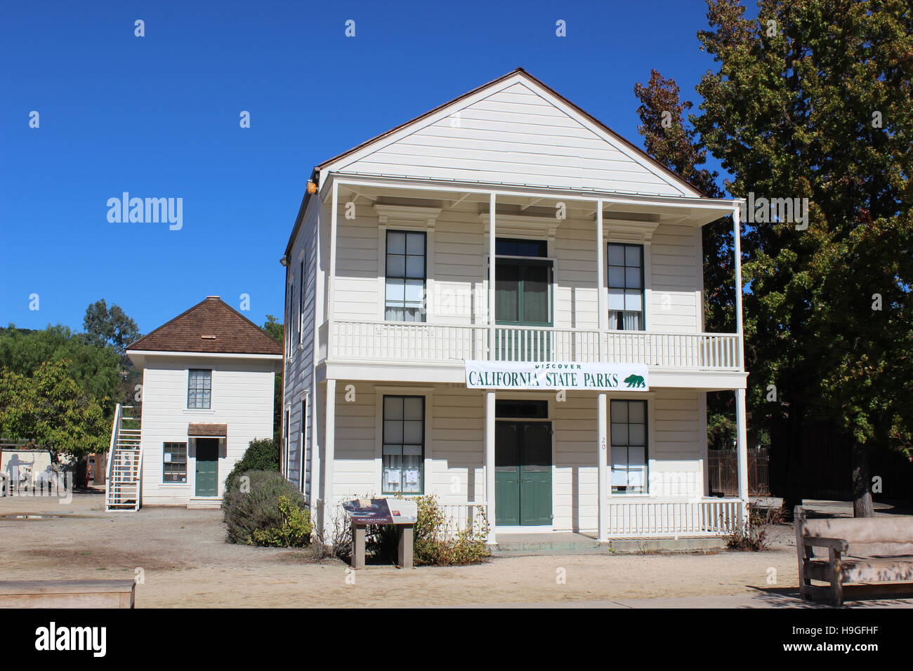 Toscano Hotel Anlage und Wasser Tank Haus, Sonoma State Historic Park, Kalifornien Stockfoto