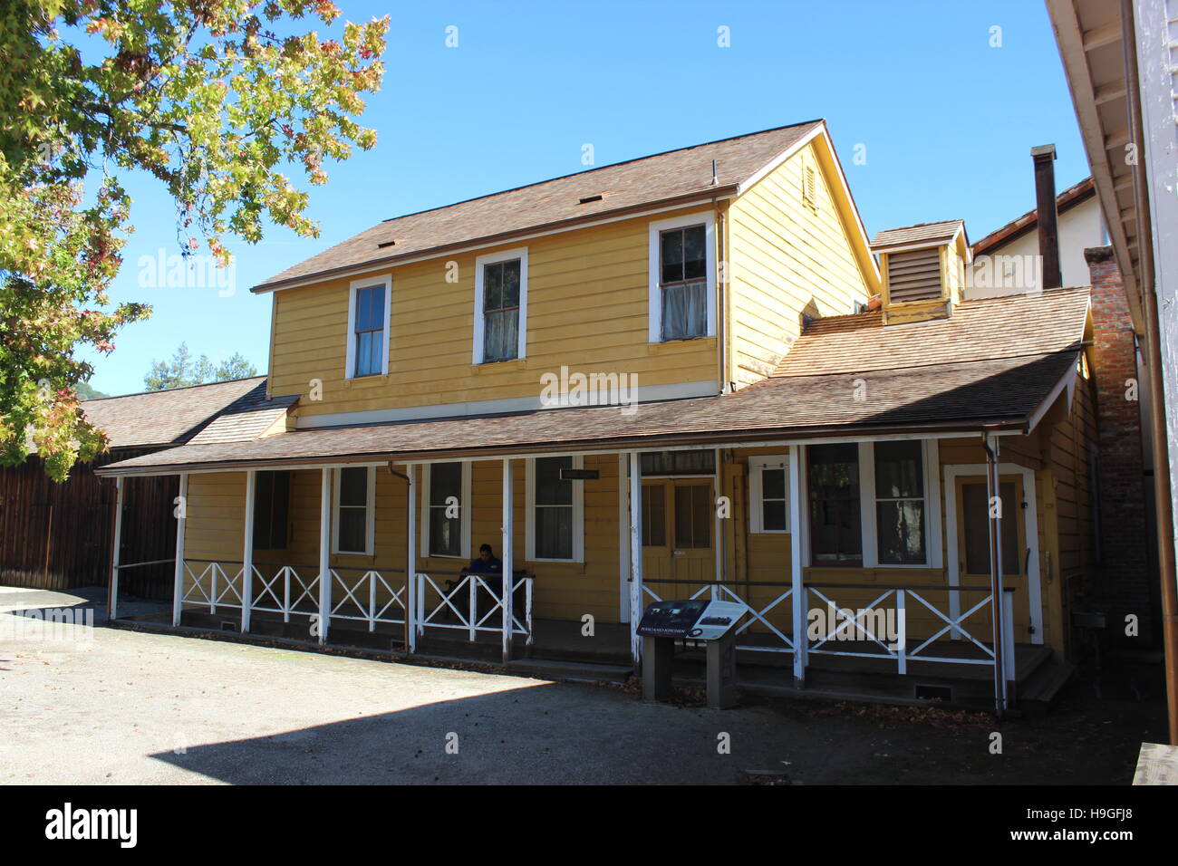 Hotel Toscano Küche und Esszimmer, Sonoma Zustand historischer Park, Kalifornien Stockfoto