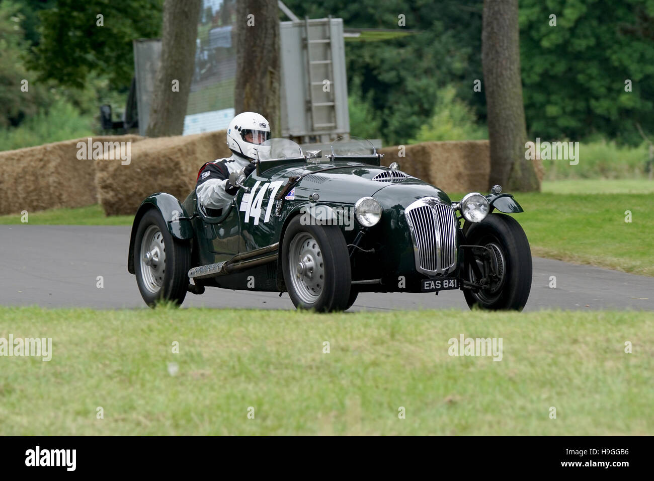 Peter Roberts an Bord einer 1950 Fraser Nash Le Mans am Chateau Impney Hillclimb 2016 Stockfoto