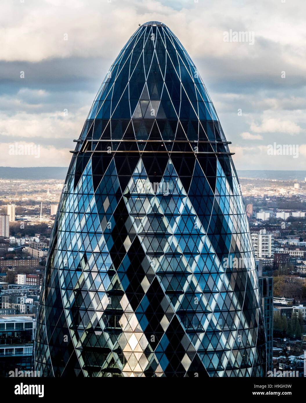 Das Gherkin Gebäude, London, UK. Stockfoto