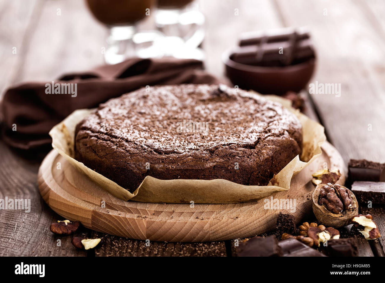 Schokoladen-brownie Stockfoto