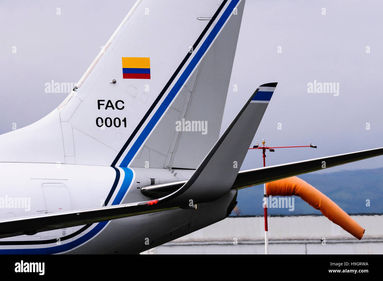 Presidential Flugzeug FAC 001 der Kolumbianischen Luftwaffe Fuerza Aerea Colombiana. Stockfoto