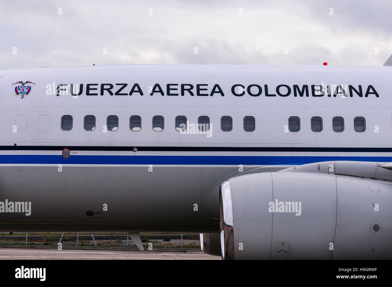 Presidential Flugzeug FAC 001 der Kolumbianischen Luftwaffe Fuerza Aerea Colombiana. Stockfoto