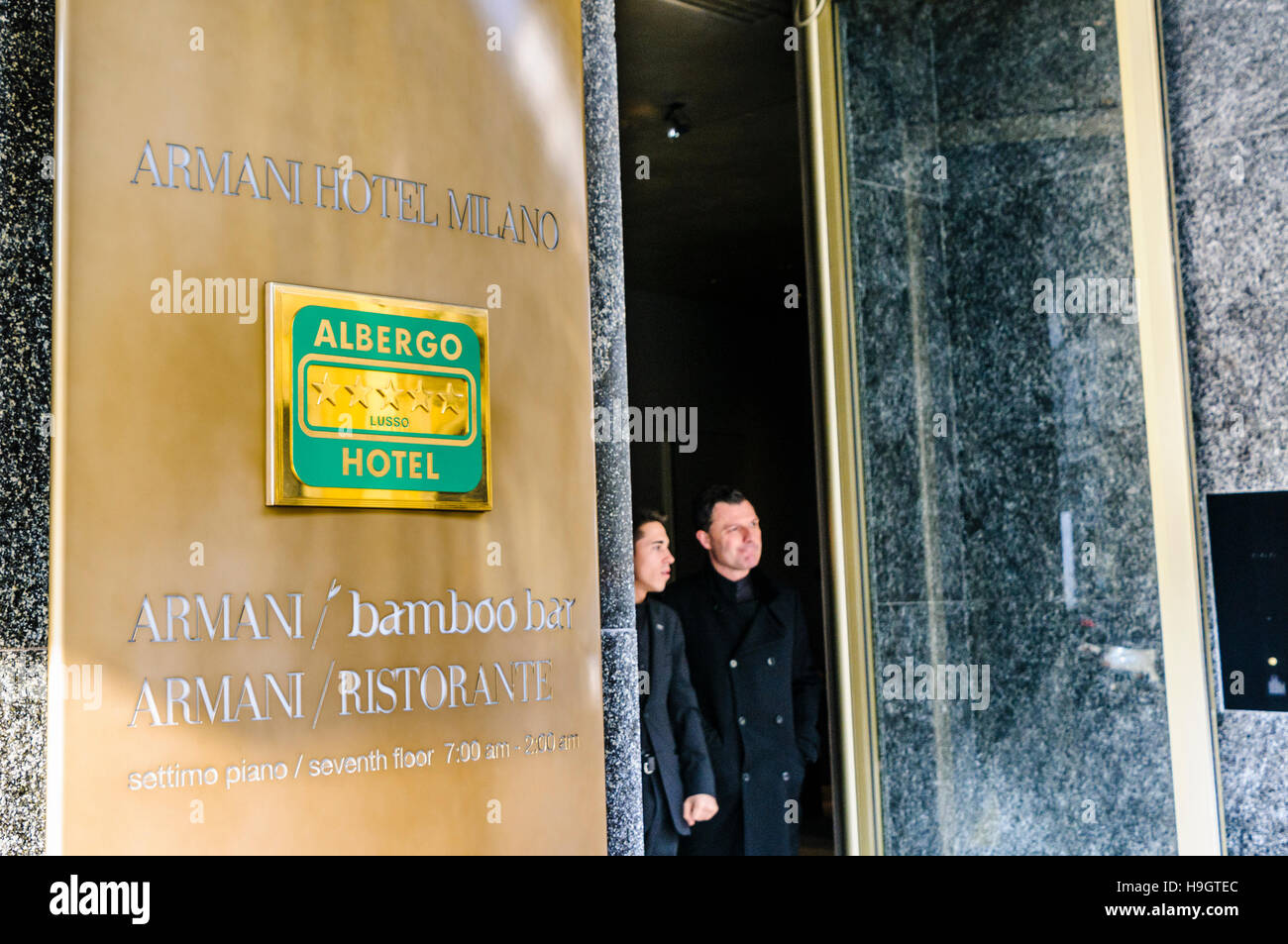Armani Hotel Milano, Mailand, Italien Stockfoto