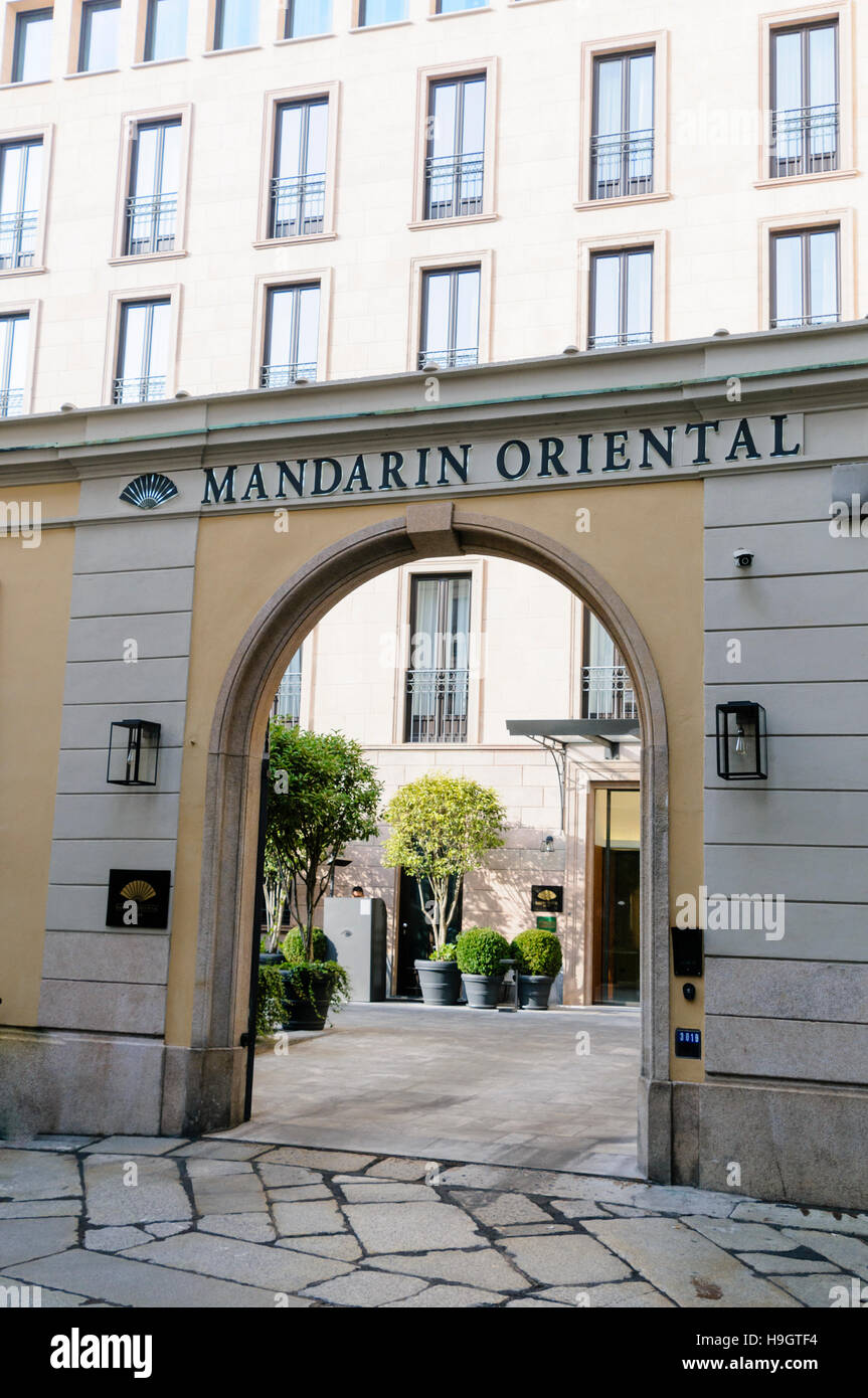 Mandarin Hotel Milano, Mailand, Italien Stockfoto