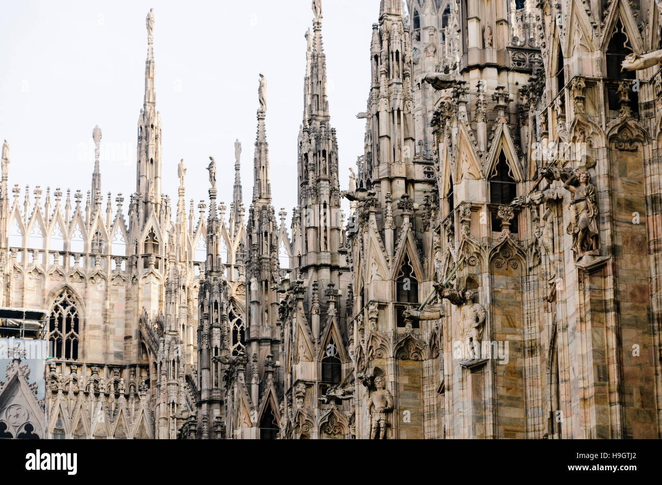Vorderseite des Duomo Milano, Mailand Kathedrale Stockfoto