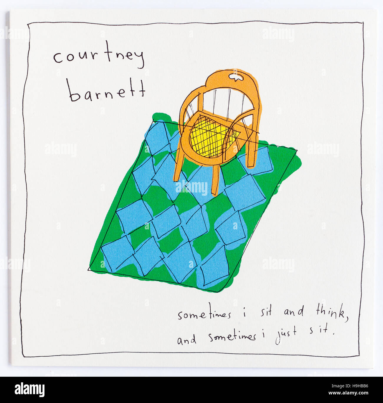 Cover von 'Sometimes I Sit and Think and Sometimes I Just Sit', 2015 Album von Cortney Barnett bei Milk Records - nur für redaktionelle Verwendung Stockfoto