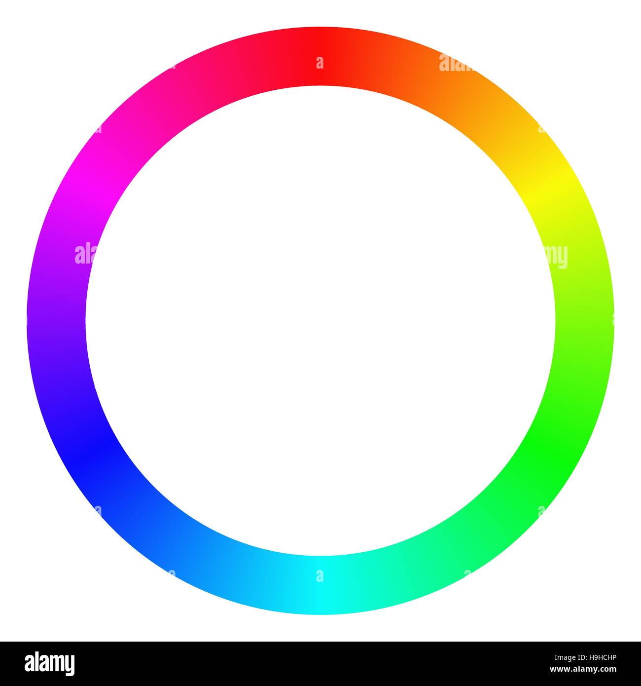 Isolierte Farbverlauf Regenbogen Ring Farbpalette Stock Vektor