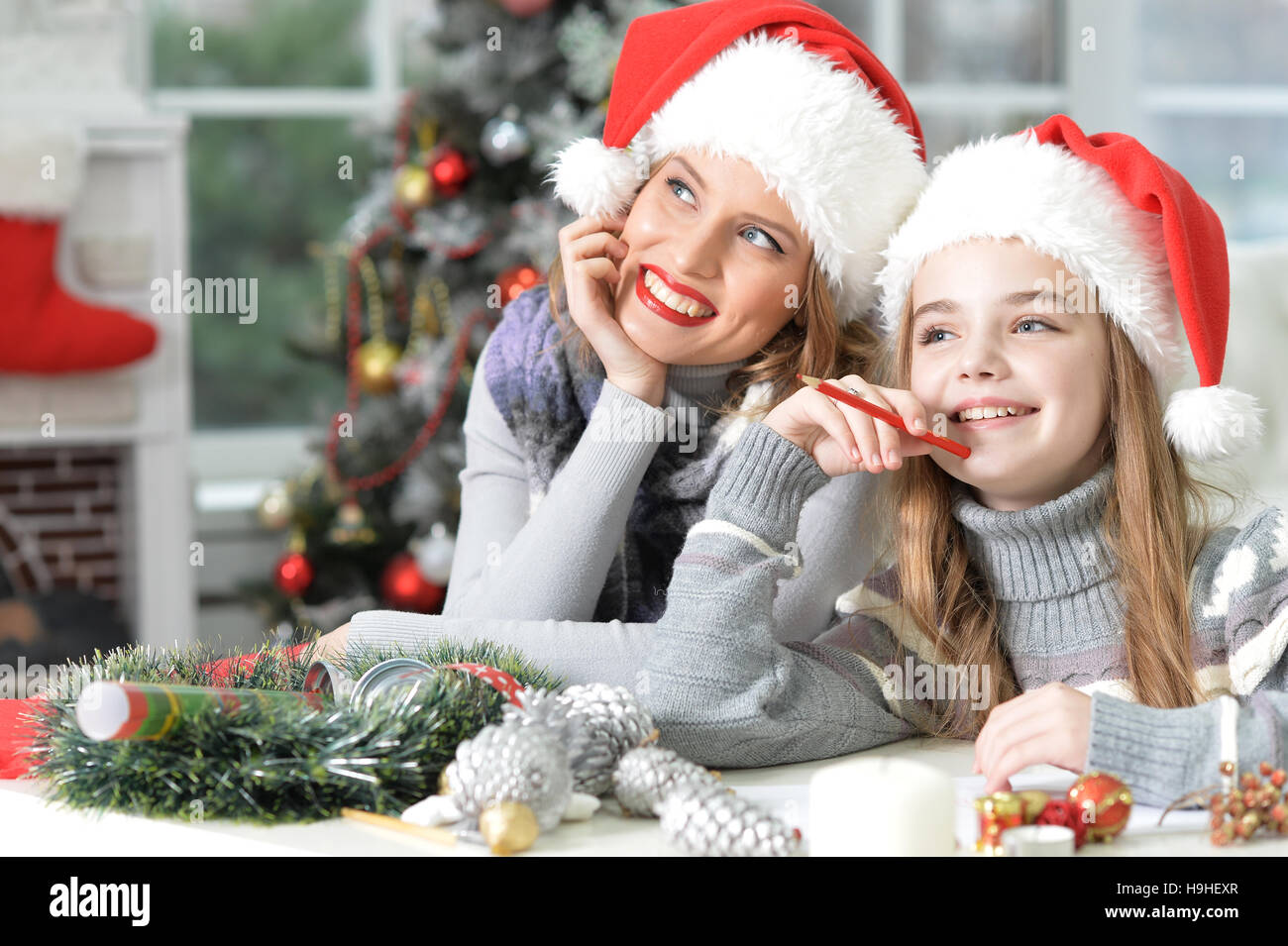 Mutter und Tochter preteen Stockfoto