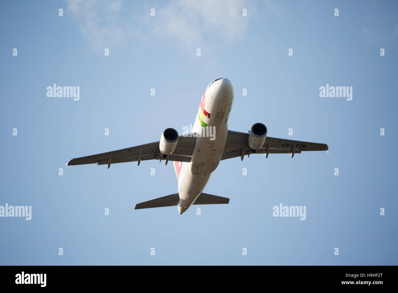 Flugzeug in Adolfo Suarez Flughafen, Madrid Stockfoto