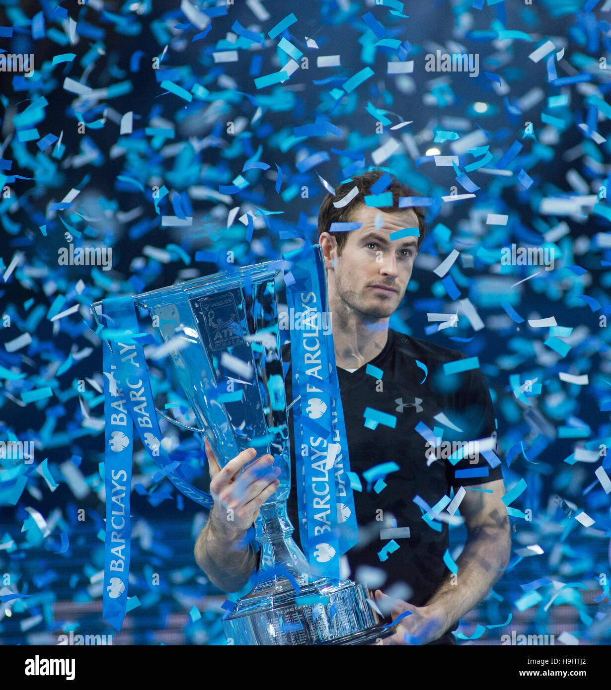 Barclays ATP World Tour Finals 2016 Singles Präsentation Partei, Andy Murray Nummer eins der Welt, The O2, London. © Sportsimages Stockfoto