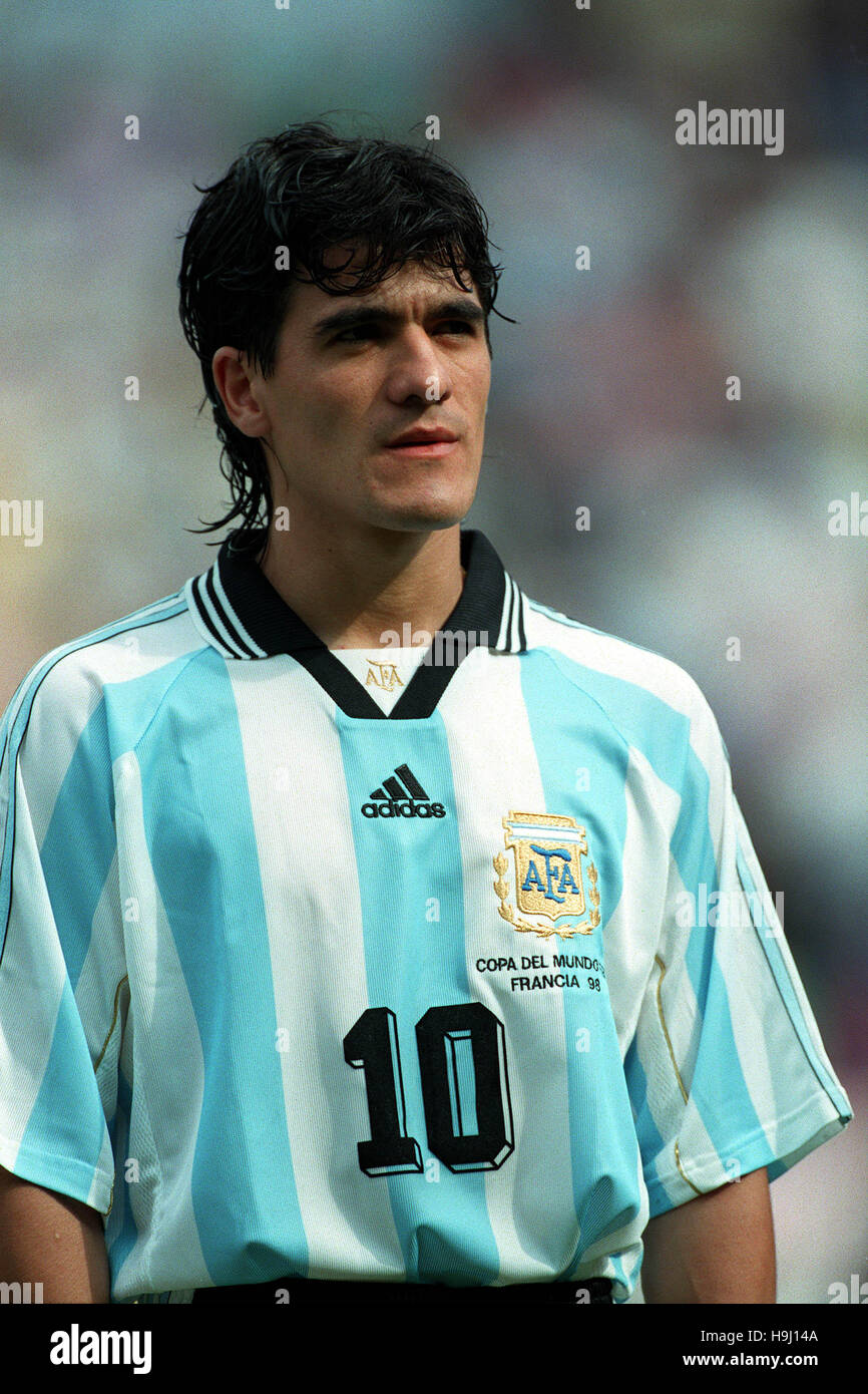 ARIEL ORTEGA Argentinien 25. Juni 1998 Stockfoto
