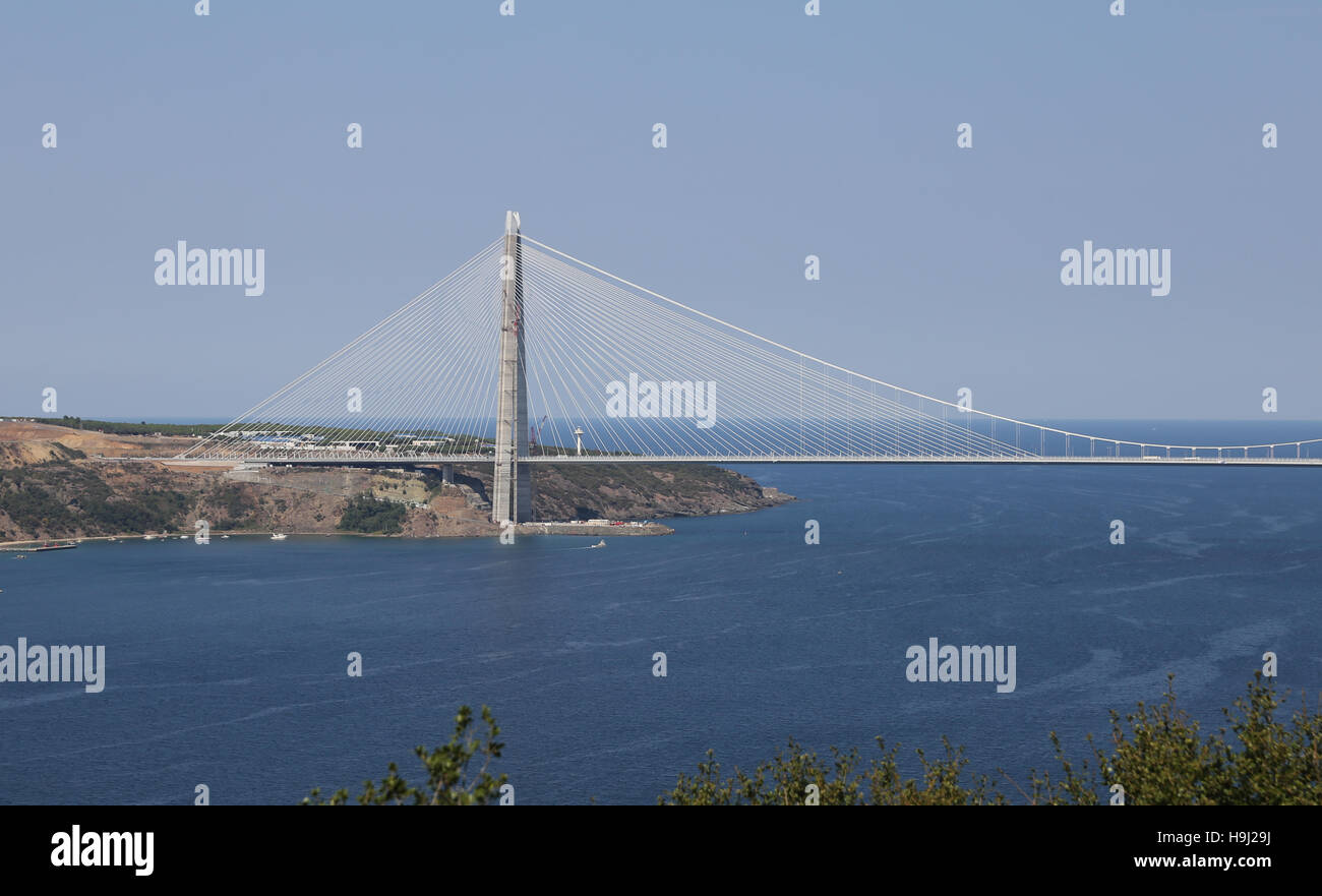 Yavuz Sultan Selim-Brücke in der Stadt Istanbul, Türkei Stockfoto