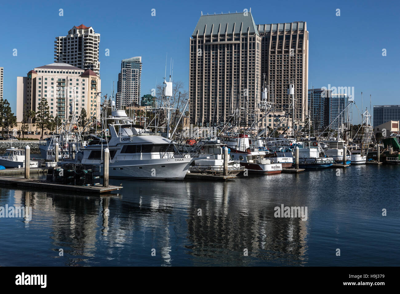 Marina an der San Diego bay Stockfoto