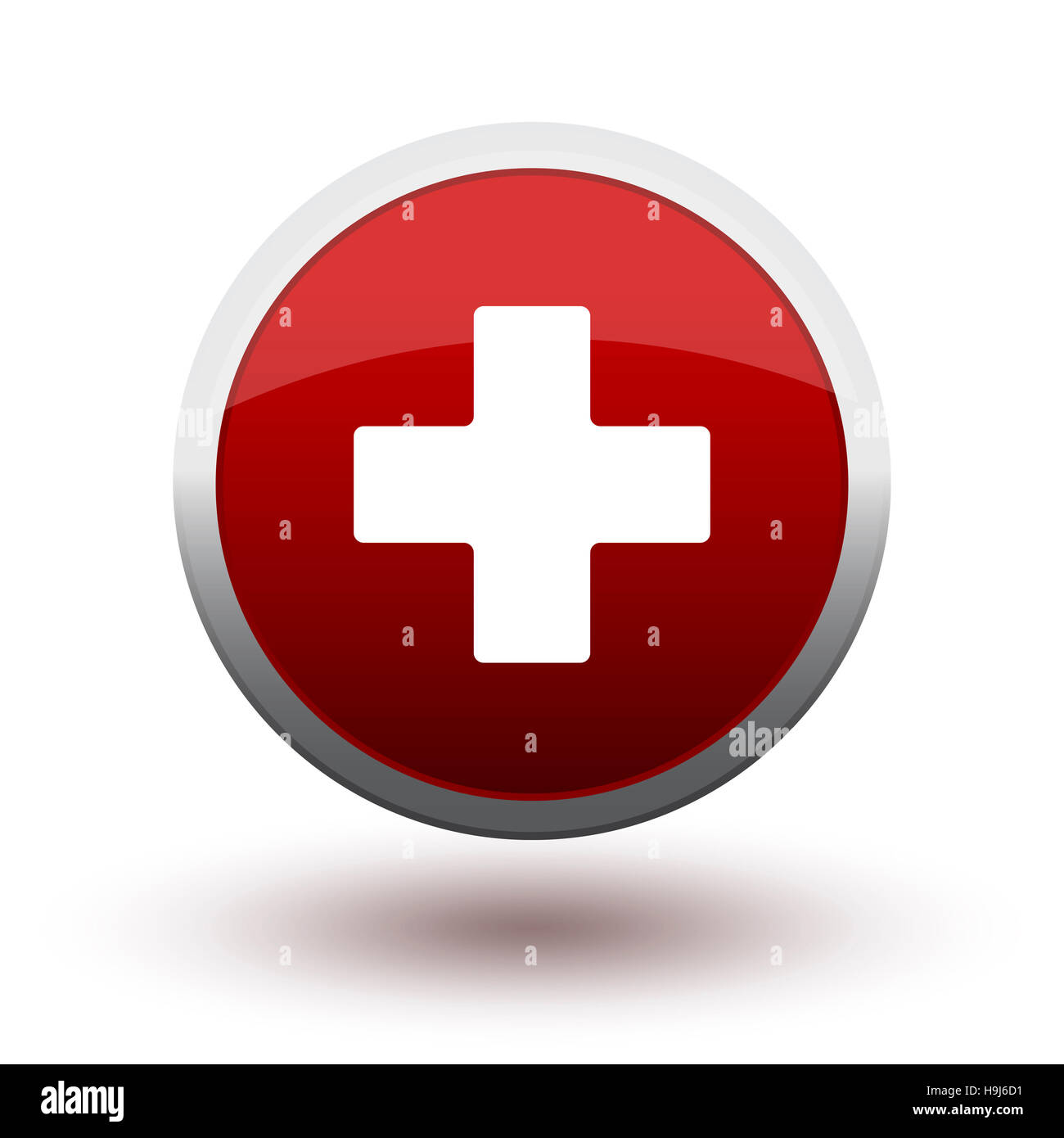 Medizin und Pflege Symbol Symbol auf weißem Hintergrund Stockfoto