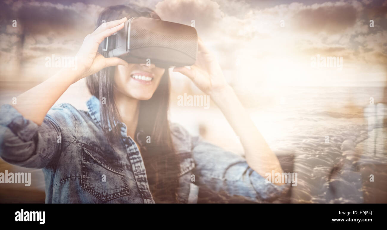 Zusammengesetztes Bild Blick auf Meer Stockfoto