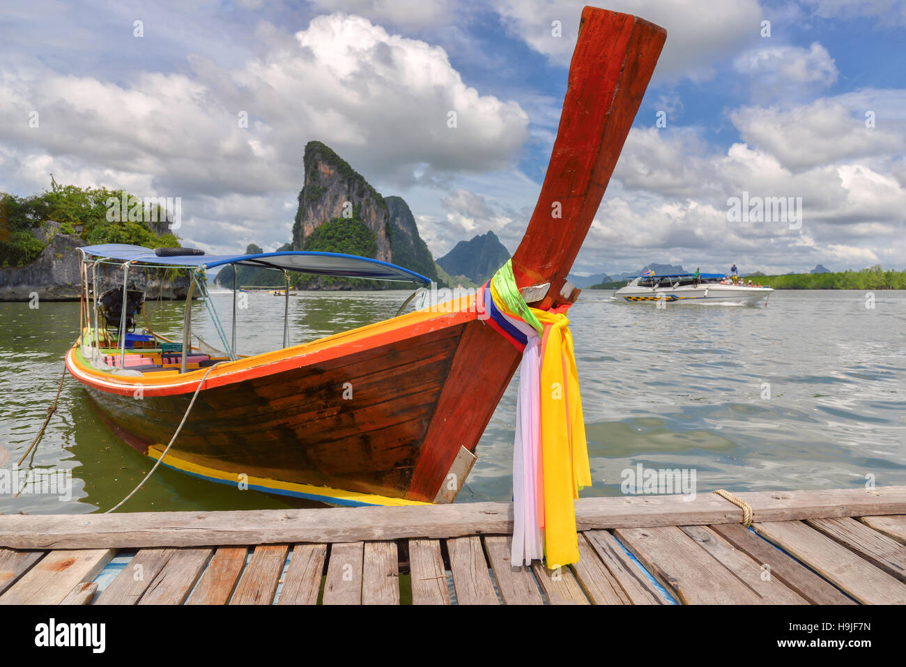 Traditionelle Thai Boot Stockfoto