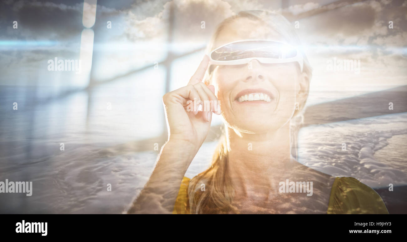 Zusammengesetztes Bild Blick auf Meer Stockfoto