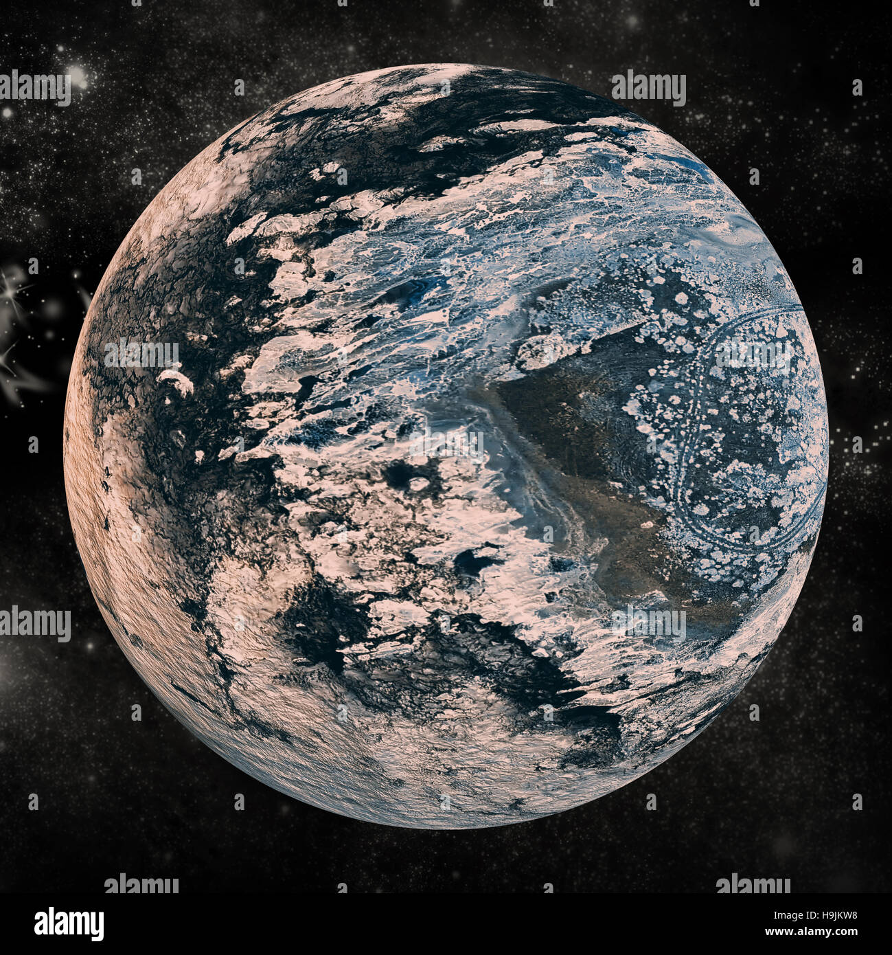 Das zusammengesetzte Bild der Erde Stockfoto