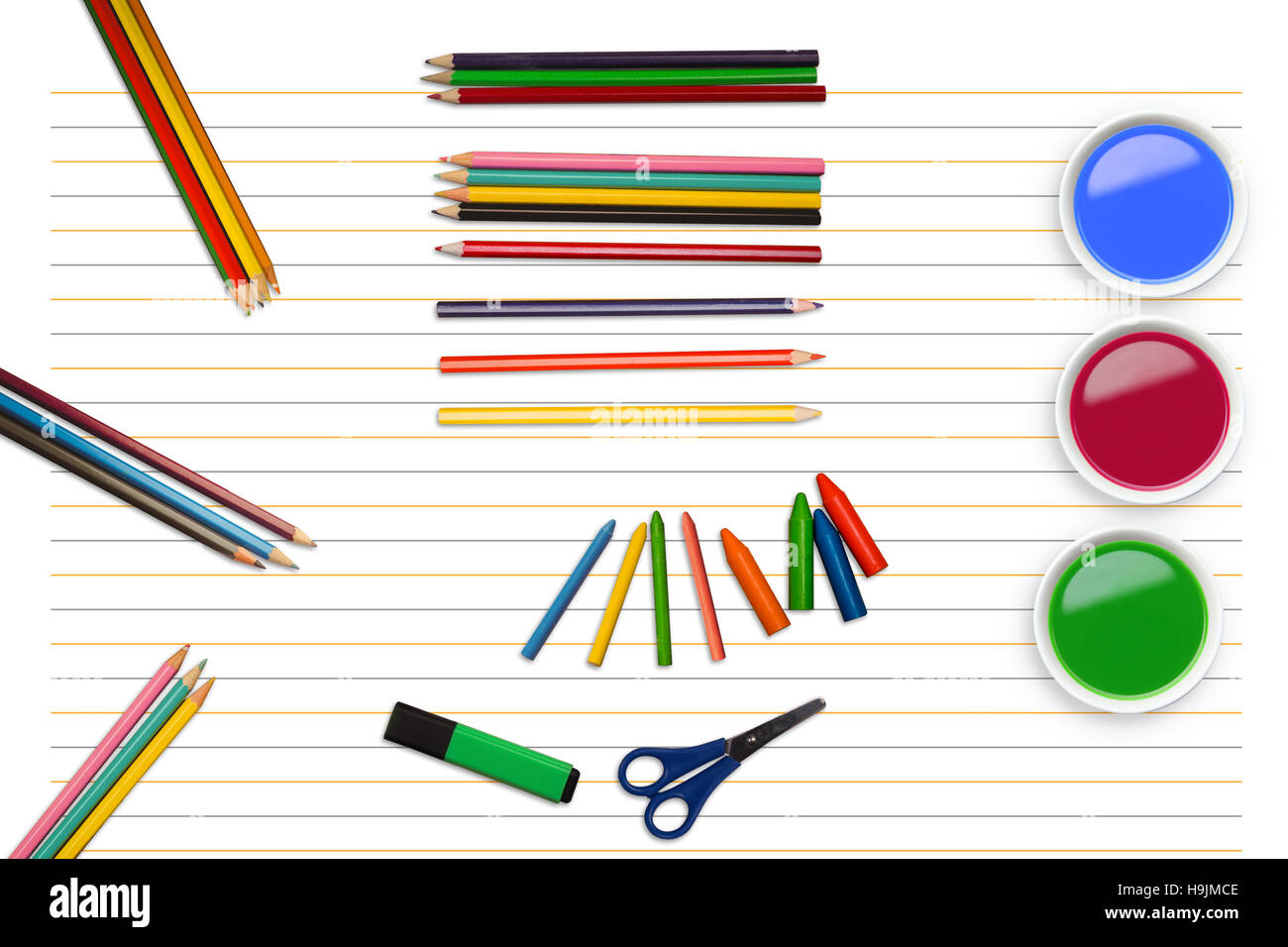 Zusammengesetztes Bild des zusammengesetzten Bildes Schule Sachen Stockfoto