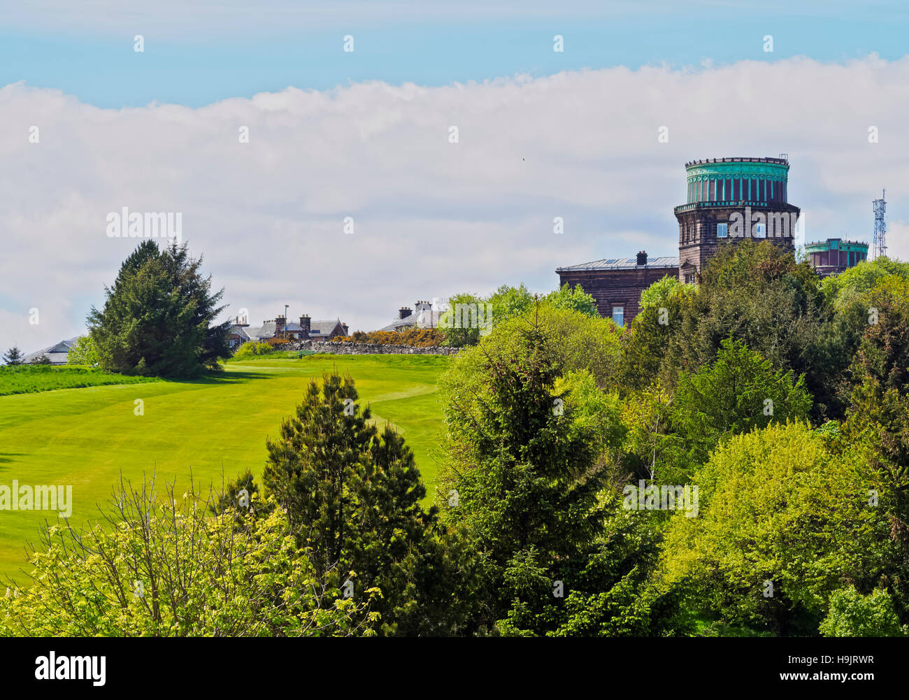 Lothian, Edinburgh, UK, Schottland, Blackford Hill, Blick auf das Royal Observatory. Stockfoto