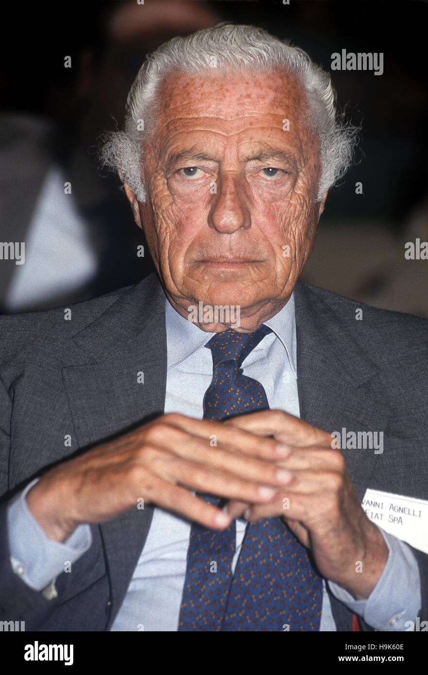 Giovanni Agnelli, sagte "Gianni" und auch der Anwalt (Turin, 12. März 1921 - Turin, 24. Januar 2003), war ein italienischer Unternehmer und Politiker, Hauptaktionär und Direktor von FIAT auf dem Gipfel sowie Senator auf Lebenszeit. Stockfoto