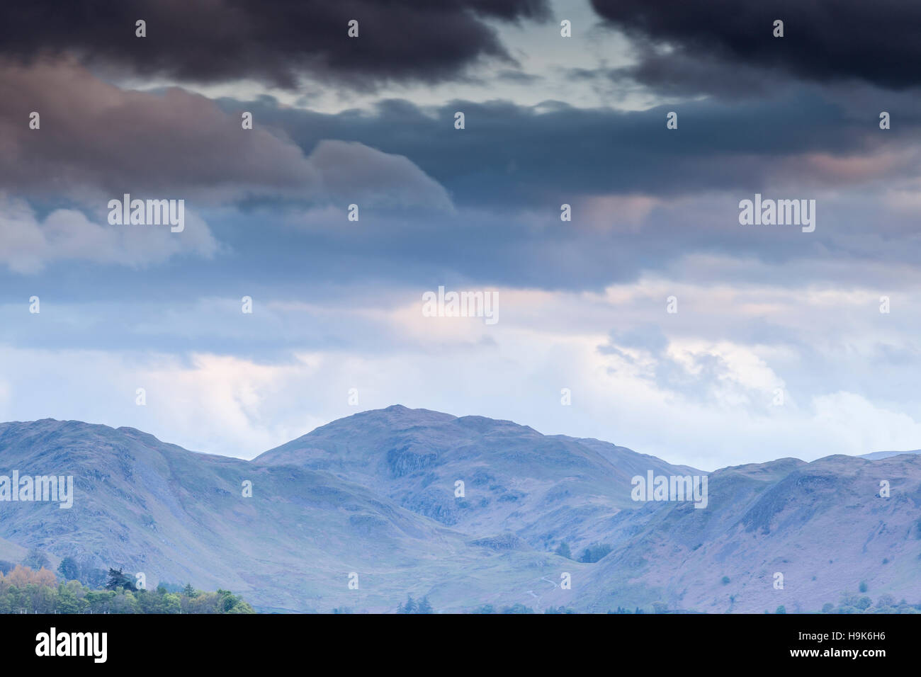 Die Hochmoore im Lake District, mit Blick auf Ullswater. Stockfoto